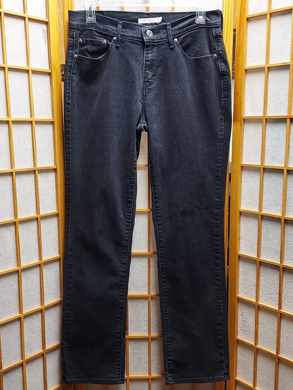 🖤 Levi's 505 Straight Faded Black Jeans Womens 28/ 4